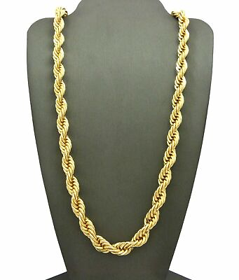 #ad UNISEX HIP HOP RAPPER STYLE FASHION 8mm 24quot; THICK ROPE CHAIN BLING NECKLACE $12.99