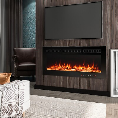 #ad 36quot; Inserts Recessed and Wall Mounted Electric Fireplace with Remote Control $184.67