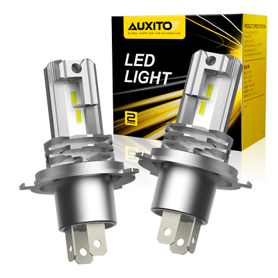 #ad AUXITO H4 9003 LED Headlight Bulbs Hi Low Beam Conversion Kit Canbus 6000K White $24.99