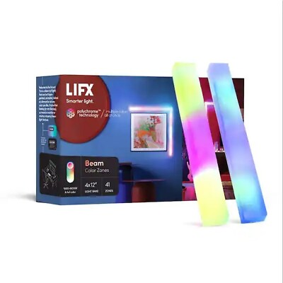 #ad LIFX 12 in. Multi Color Smart Wi Fi LED 4X Beam Light Kit and Corner $99.00