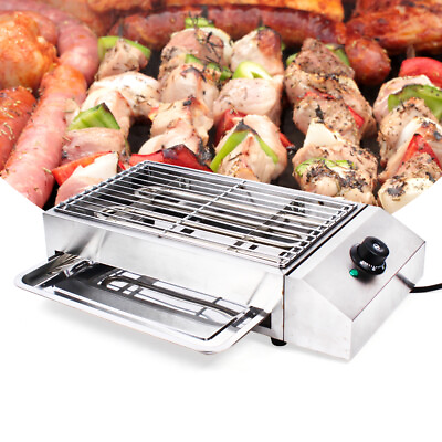 #ad 1800W Electric Table Top Grill Griddle Barbecue BBQ Smokeless Camping outdoor $103.03