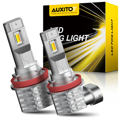 #ad 2Pcs H8 H11 Dual Color Switchback White Amber LED Fog Light Bulbs Flash Strobe $24.69