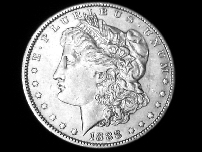 #ad 1888 0 Morgan Dollar Almost Uncirculated Detail Cleaned $55.99