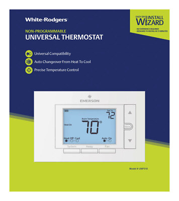 #ad White Rodgers Heating and Cooling Touch Screen Thermostat $71.99