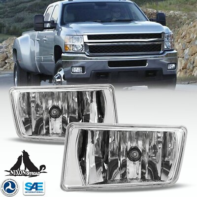 #ad for 07 13 Chevy Silverado 1500 2500 HD Tahoe Clear Bumper Fog Light Lamps PAIR $30.89
