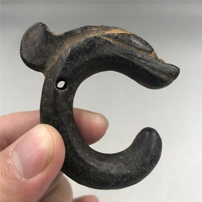 #ad 2quot; Chinese old hongshan Culture jade Meteorite carved Dragon pig Pendant statue $12.59
