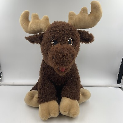 #ad 2021 BAB Build a Bear 15” Plush Brown Moose with Sound Rare $21.99