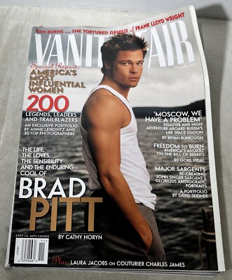 #ad Brad Pitt Vanity Fair Magazine November 1998 No 459 Most Influential Women $14.28