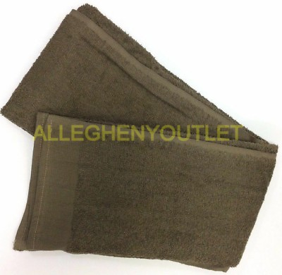 #ad Qty 1 USGI Military 100% Cotton Bath Towel 24x50quot; Brown VGC $9.90