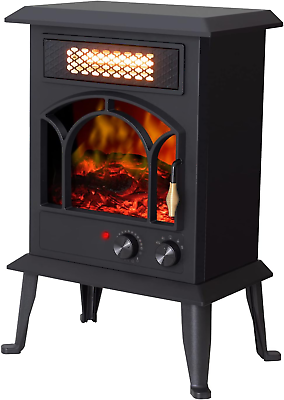 #ad Electric Fireplace Heater 22.4quot; Freestanding Infrared Fireplace Heater for Indo $154.36