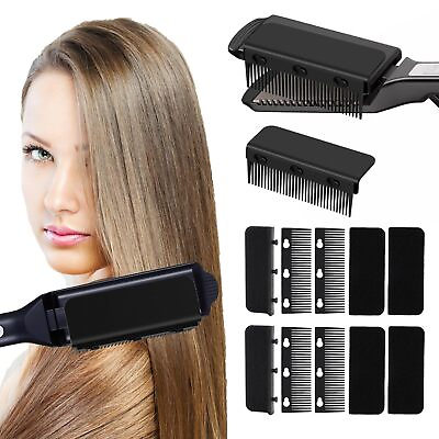 #ad 2pack Flat Iron Comb Attachment Clip On Hair Straightener Comb Flat Iron Hair... $26.70