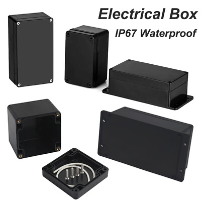 #ad Waterproof Black Plastic Project Enclosure DIY Electrical Junction Box Dustproof $10.99