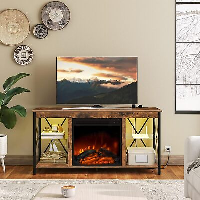 #ad Fireplace TV Stand Media Entertainment Center Console Table 47.2quot; x15.7quot; x 23.6quot; $199.99