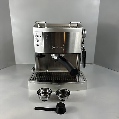 #ad DeLonghi EC702 Espresso Cappuccino Maker 15 Bar Pump Stainless Coffee Used $59.99