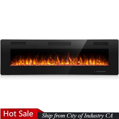 #ad 68#x27;#x27;Electric Fireplace Recessed Wall Mounted Fireplace Heater Ultra Thinfrom CA $285.99