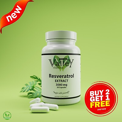 #ad Resveratrol Extract 3000mg Anti Aging Joint Pain Free shipping $8.95
