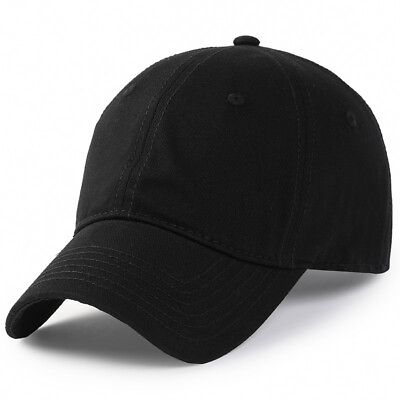 #ad S M L XL XXL Dad Hat Plain Unstructured Cotton Baseball Cap Oversize Running Hat $9.99