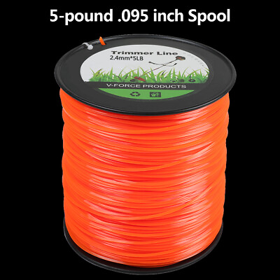 #ad Trimmer Line 5lb .095 Square String Spool Commercial Grade 1850ft Fit Echo Stihl $115.69