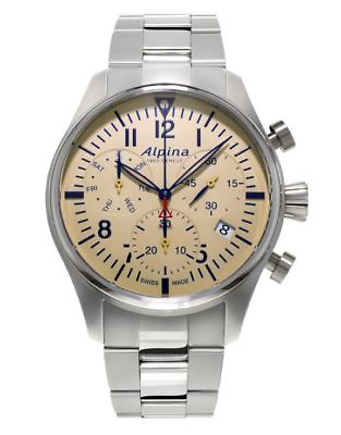 #ad #ad Alpina Men#x27;s Startimer Pilot Chronograph Quartz Watch 42MM AL 371BG4S6B $799.99