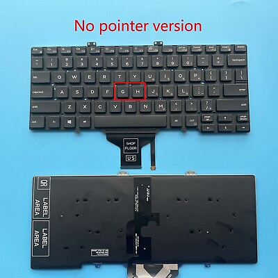 #ad New for Dell Latitude 5400 5401 5410 5411 7400 7410 Keyboard Backlit NO Pointer $28.90