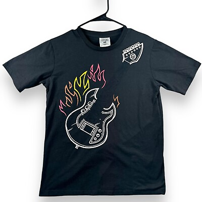 #ad ThinkGeek Shirt Men’s Size Medium Black Playable Electronic Guitar Rock NO AMP $6.92