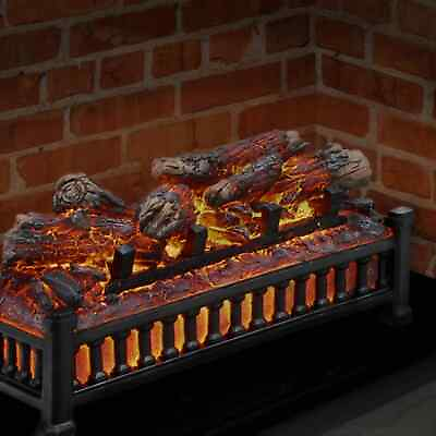 #ad Pleasant Hearth Fireplace Electric Log Insert Unit Heating w LED Technology $49.99