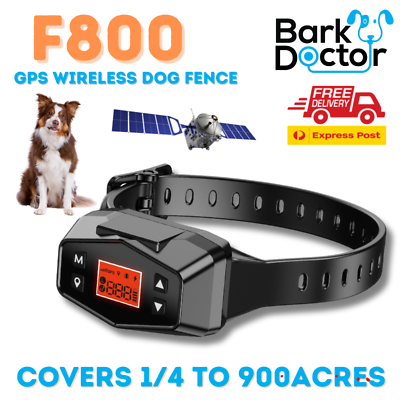 #ad F800 WIRELESS GPS ELECTRONIC NON VISIBLE FENCE DOG E COLLAR BEEPVIBRATIONZAP AU $178.00