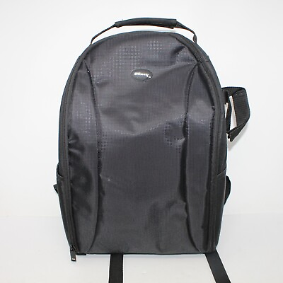 #ad ULTIMAXX Camera Bag Black Backpack Padded Adjustable Digital SLR Video UM BP100 $9.99