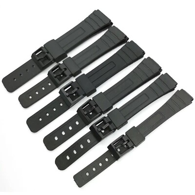 #ad 16mm 18mm 20mm New Silicone Watch Strap for Casio W800H PU Resin Bracelet Free $7.00