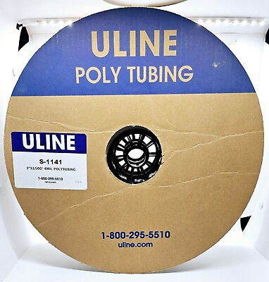 #ad NEW OPEN BOX ULINE S 1141 Poly Tubing Roll CoreCut 2 Length Bags 4Mil 2quot; x 1500#x27; $39.99