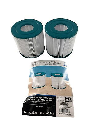 #ad Mainstays Type D Universal Replacement Swimming Pool Filter Cartridge 2 Pack $14.95