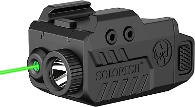#ad SOLOFISH Tactical Flashlight Green Laser Sight Strobe Pistol Light Picatinny $30.99
