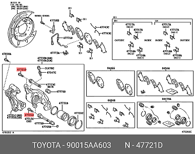 #ad Genuine OE Bolt 90015AA603 For Toyota 90015 AA603 EUR 7.41
