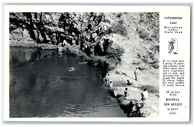 #ad Cottonwood Lake Bottomless Lakes State Park Roswell NM RPPC Photo Postcard $29.95