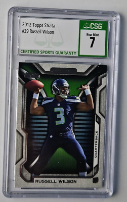 #ad 2012 Topps Strata Football #29 quot;Throwingquot; Russell Wilson Seahawks RC CSG 7 NM $32.00