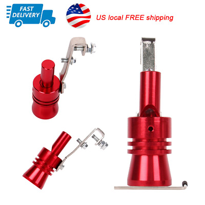 #ad Red Car Turbo Sound Muffler Exhaust Pipe Oversized Roar Maker Whistle Sound Loud $4.99