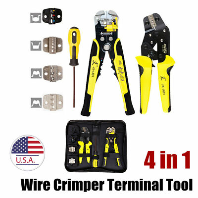 #ad Professional 4 In 1 Automatic Wire Striper Cutter Stripper Crimper Electric Tool $31.99