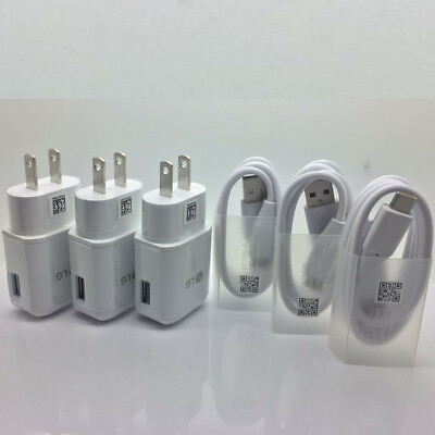 #ad Fast Charging Wall Charger Type C Cable Cord For LG G5 G6 G7 Stylo 4 V20 lot $10.89