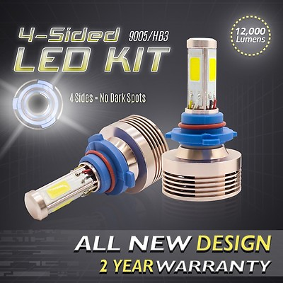 #ad 120W 12000LM LED 360 4 Sided Kit 6000K Headlight High Beam Bulbs 9005 HB3 $136.79
