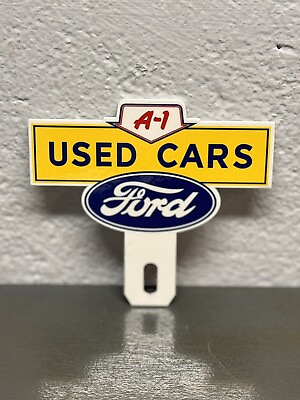#ad FORD Used Cars Metal Plate Topper Auto Truck Dealership Diesel Garage Gas Oil $34.99