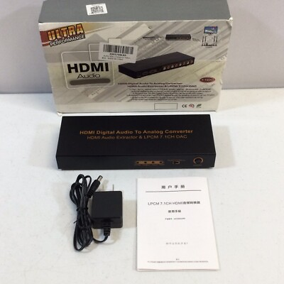 #ad Hilitand Black Portable 7.1CH HDMI Digital Audio To Analog Adapter Converter $49.99