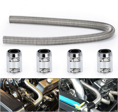 #ad Universal 48 Inch Flexible Radiator Hose Kit with 1 3 4quot; 1 1 2quot; 1 1 4quot; Chrome $64.99
