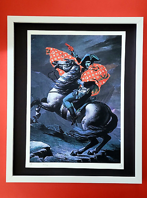 #ad Death NYC LG Framed 16x20in Pop Art Original Certified Napoleon Crossing Alps% $250.00