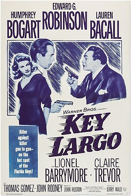 #ad Key Largo Vintage Movie Poster Humphrey Bogart Film Noir #2 $14.99