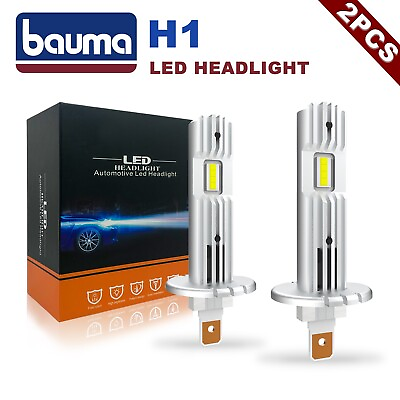 #ad BAUMA H1 LED Headlight Bulb Conversion Kit High Low Beam Lamp 6500K Super White $27.92