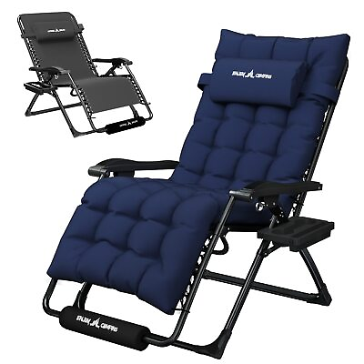 #ad Amopatio Zero Gravity Chair with Removable Cushion amp; Tray XL 29In Patio Fold... $146.22