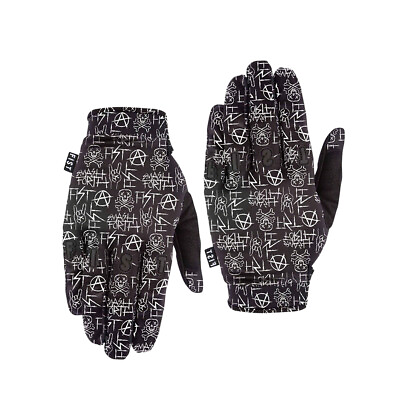 #ad Fist Handwear Fistarchy Glove Black White Full Finger Small $34.90