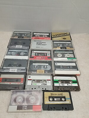 #ad Pre recorded cassette tapes lot of 17 Audio Maxwell XL IISony Tdkbasfetc $15.40