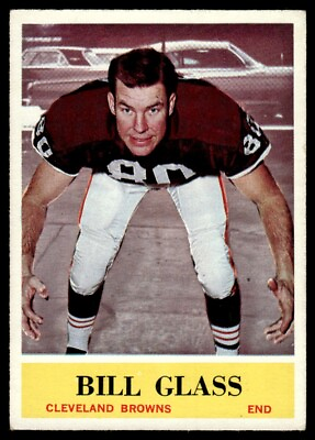 #ad 1964 Philadelphia Football Card Bill Glass Cleveland Browns #34 $7.60