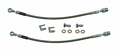 #ad 1979 08 Gm Stainless Braided Hose Set 10Mm Banjo Clips Crush Washers 15 Long $62.49